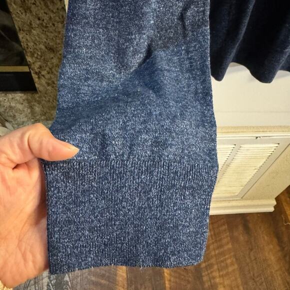 NWT j.CREW Plaited linen-cotton hooded Men’s sweater Blue Size XXL - Picture 4 of 7